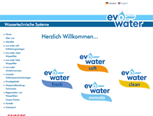 Tablet Screenshot of evo-water.com